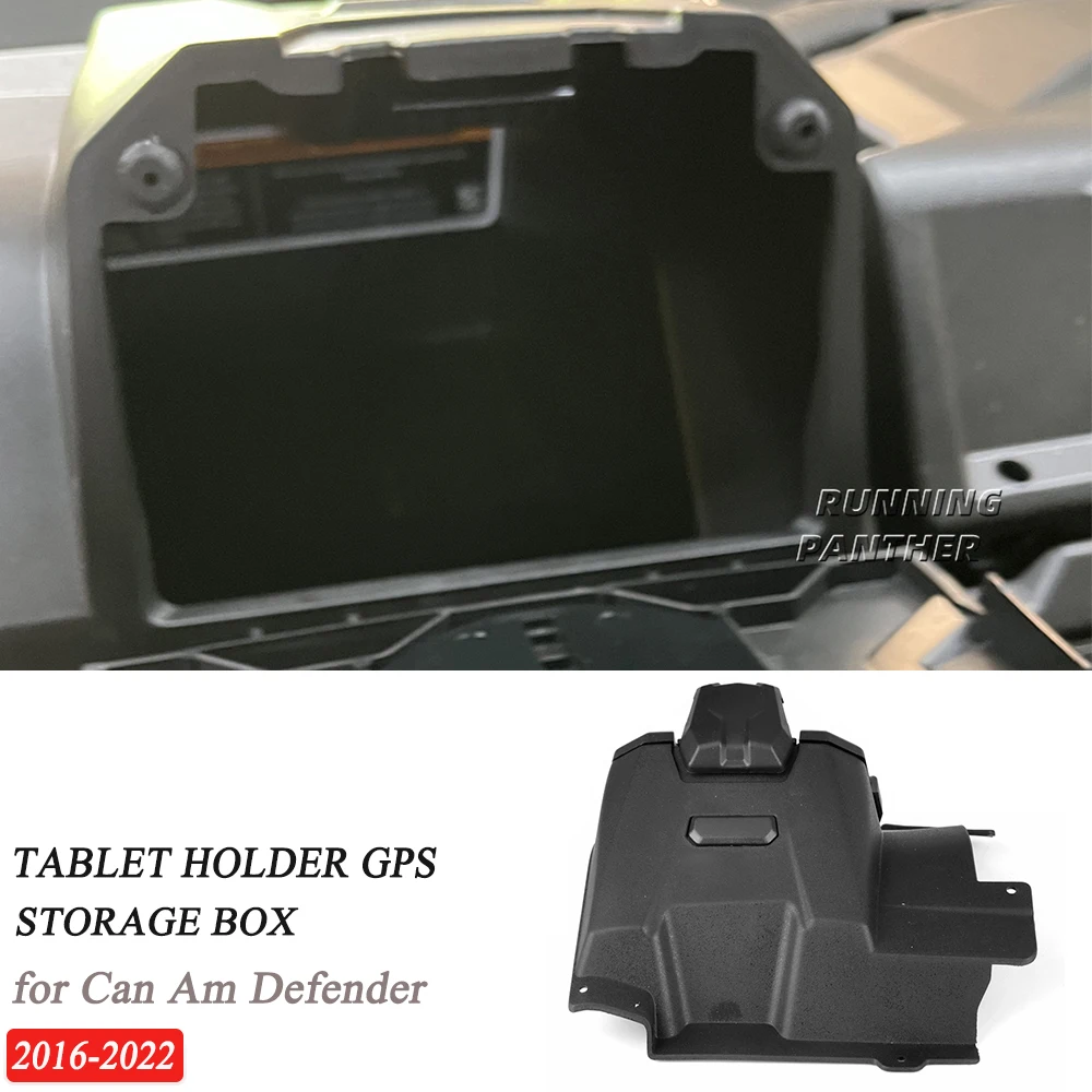 

FOR Can-Am Defender HD10HD8HD5 Max 2016-2022 UTV Electronic Tablet Device Holder GPS Storage Box