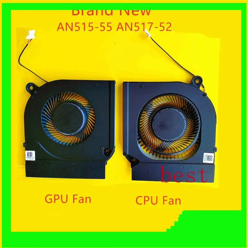 New Computer CPU GPU Cooling Fans for Acer Nitro 5 Series AN515-55-44 AN517-52 Note Book PC Cooler Fan DC28000QDF0 5V 4 pins