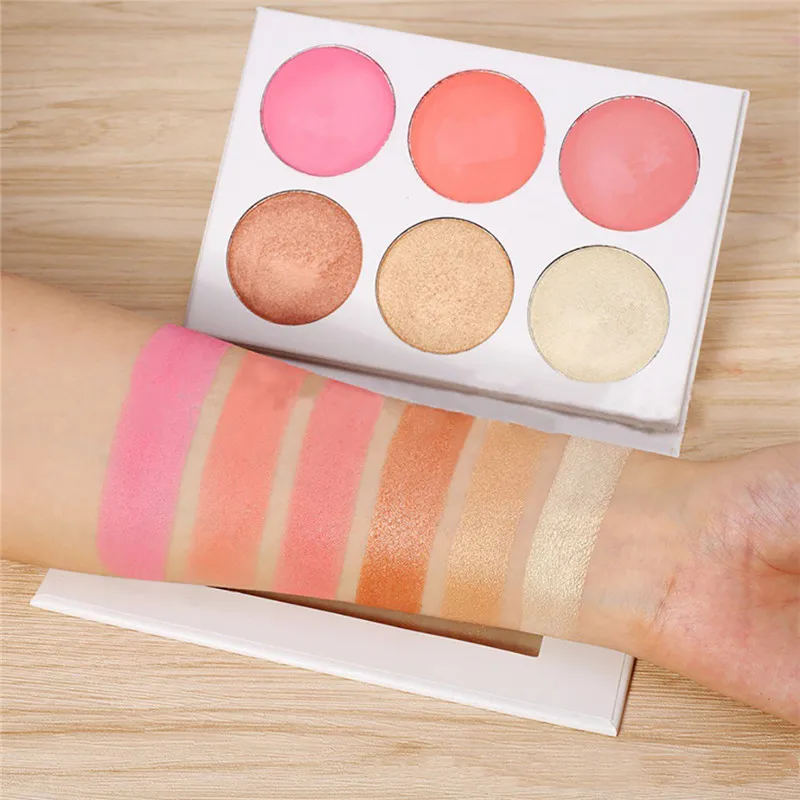 20pcs Private Label Highlighter Cheek Blush Palette Professional Brighten Waterproof Oil-Control Natural Makeup Wholesale