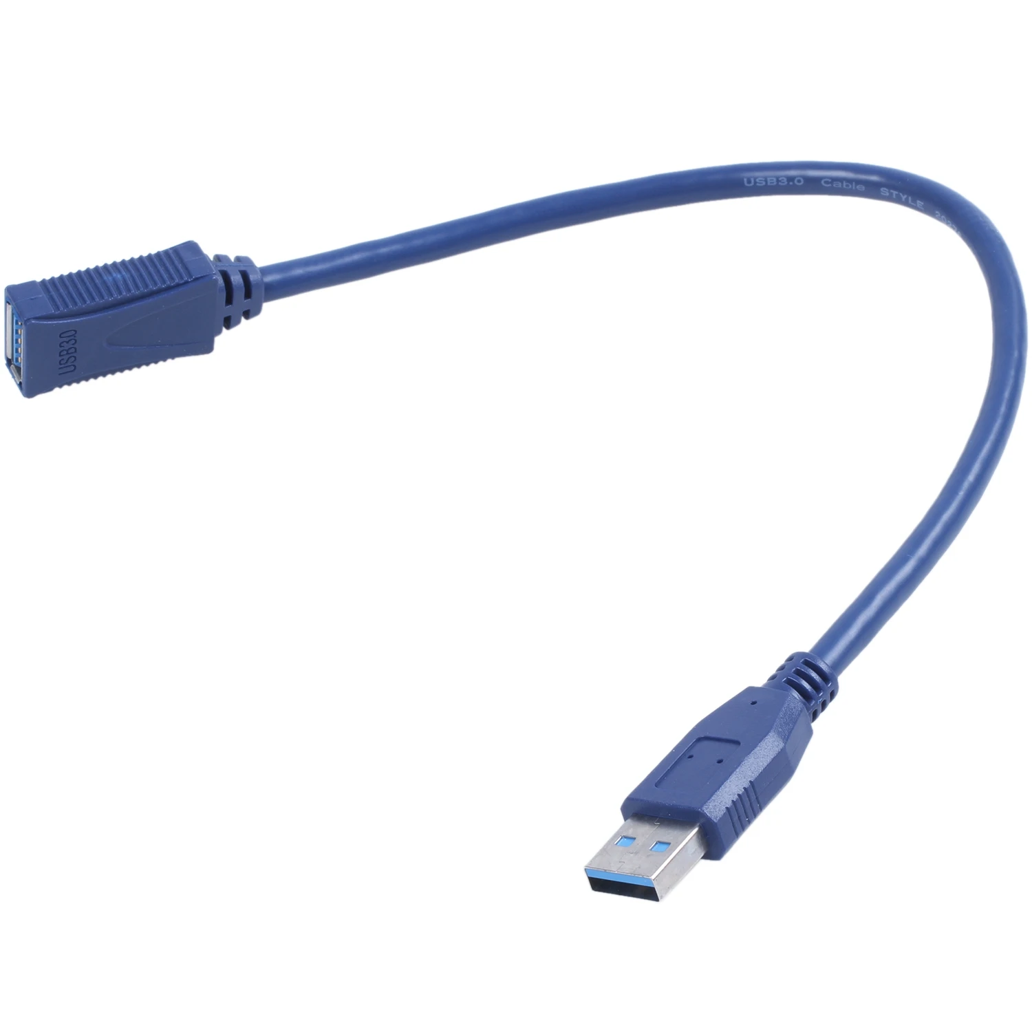 Blue USB 3.0 Male to Male F/M Type A connector extension cable 30cm