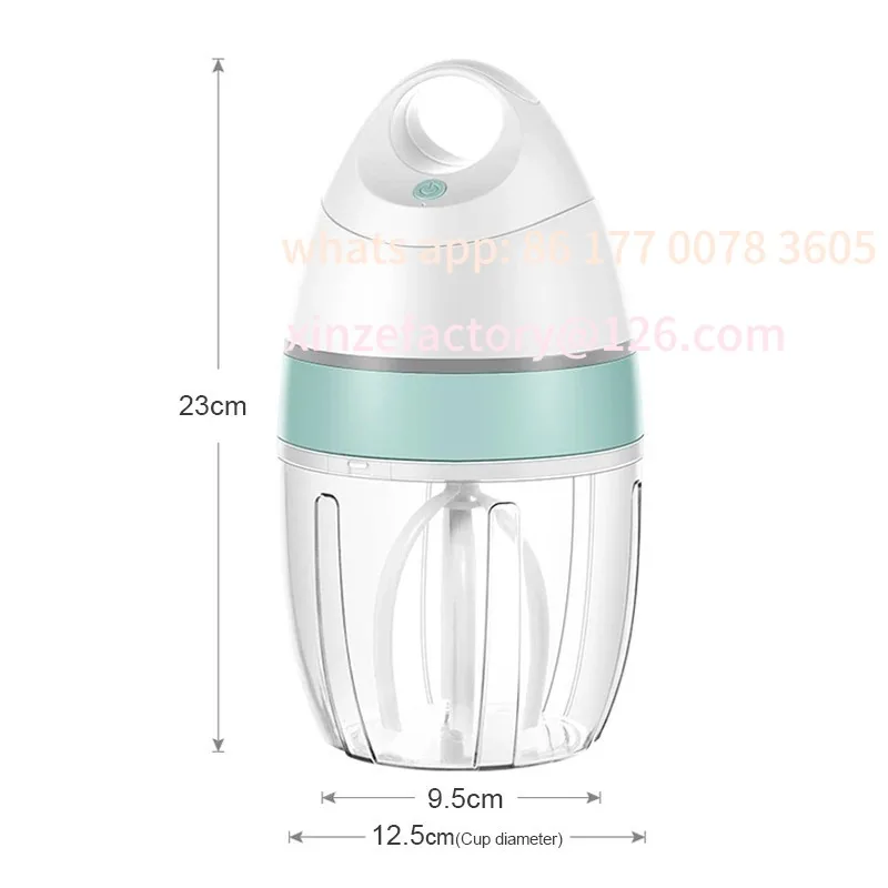 Customizable Household Automatic Whisk Electric Milk Frother Whipped Cream Mixer USB Rechargeable Food Blender Whisk Wireless