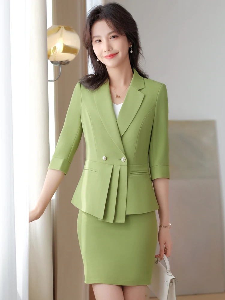 Women\'s Office Suit Skirts Sets For Office Lady Blazer And Skirt 2 Piece Set  Skirt Separetely Work Uniform Business Wear