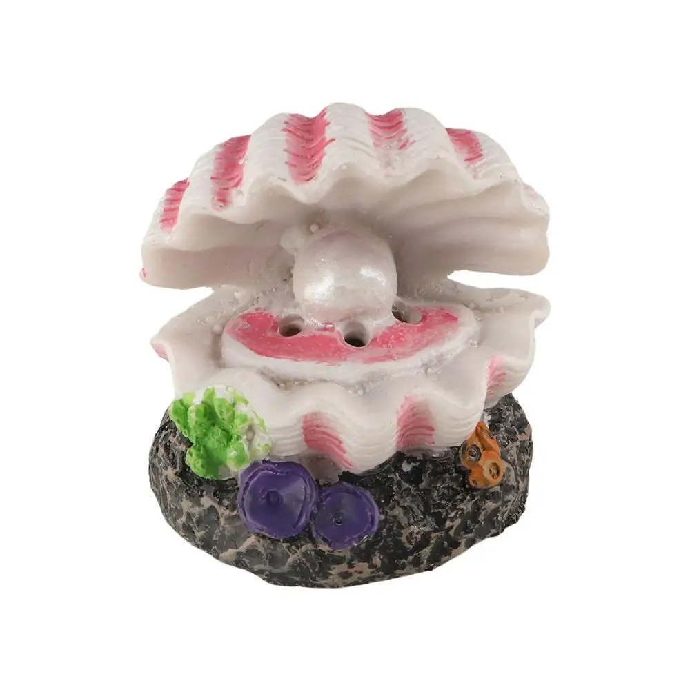 

Bubbling Air Stone Aquascaping Aquarium Decoration Shell Pearl Resin Ornaments Air Tube Decor