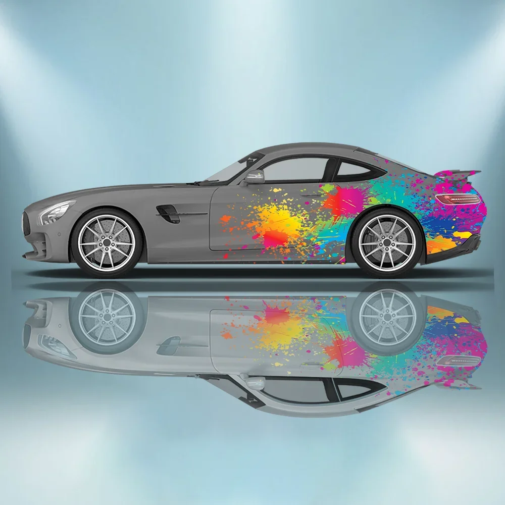 

Randomly Spray Paint Car Vinyl Wraps Decal Self-adhesive Anti Scratch Sticker Suitable for Trucks SUV Decor Auto Accessories