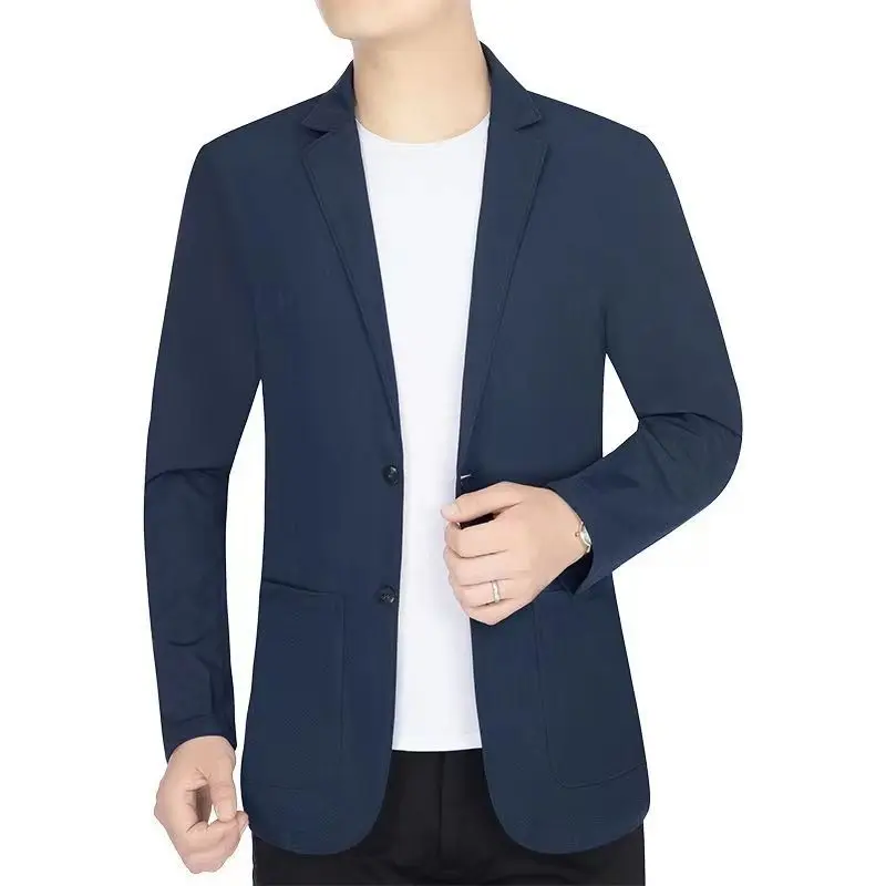 Traje informal de verano para E1350-Men, chaqueta holgada ajustada