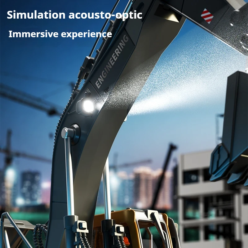 Excavadora Rc de pequeña proporción, camión sobre orugas 3 en 1, excavadora de aleación, coche controlado por Radio, modelo de ingeniería, regalos para el Día de los niños