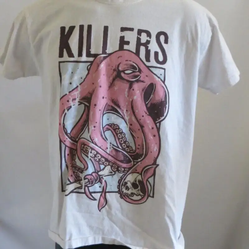 تي شيرت Vtg The Killers Kracken Octopus Squid مقاس صغير #1