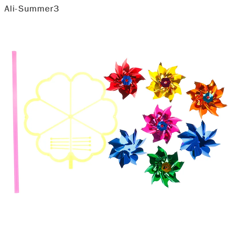 カラフルな DIY スパンコール風車風スピナー家庭菜園庭の装飾子供のおもちゃ