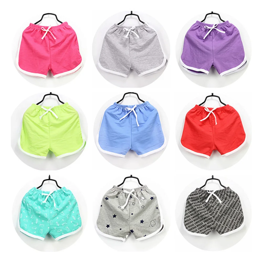 

Toddler Kids Infant Boys Girls Candy Color Summer Beach Pants Size Cotton Shorts Fashion Casual Baby Pants