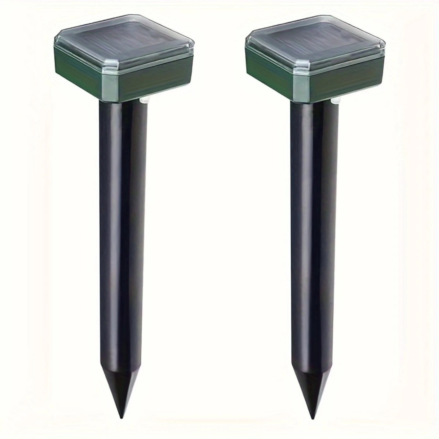 

Effective Square Solar-Powered Outdoor Pest Repellent for Rodent Deterrent, Mole, Vole, Gopher, Pest Control - 5,000 Feet Range,