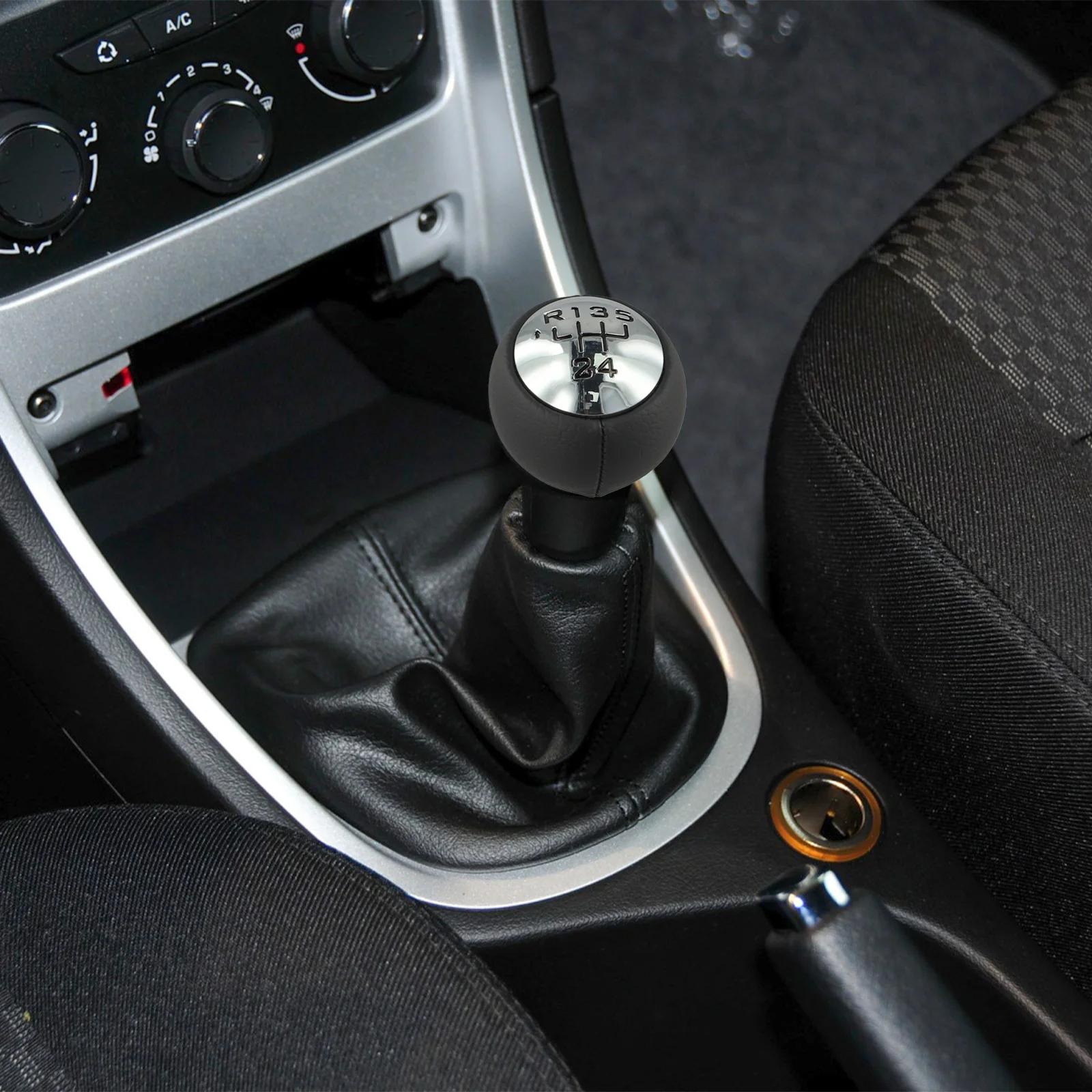 

Black 5 6 Speed Knob Auto Knob Replacement Perfectly Fits For Models Premium ABS Material Well-balanced Construction