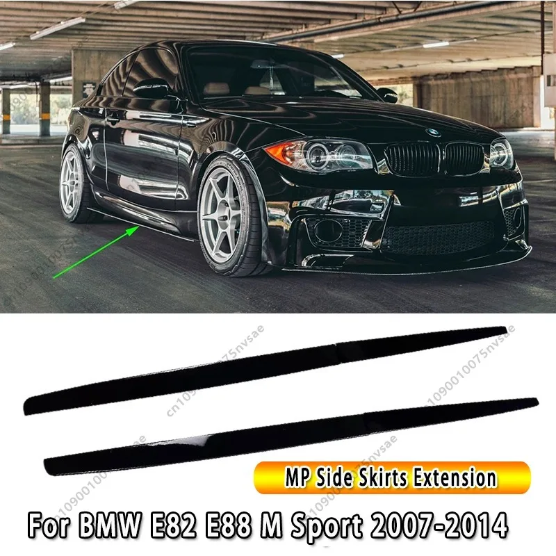 Für BMW 1er Serie E82 E88 M Sport 1M Coupé 2011-2017 Seitenschweller-Verlängerung Diffusor Seitenstoßstange Canard-Spoiler Karosserie-Kit