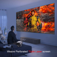NO Speckle Weave Perforated Projection Frame Screen Best for Vidda C1 C2 Pro JMGO N1 N1S Ultra Tri-color Triple Laser Projector