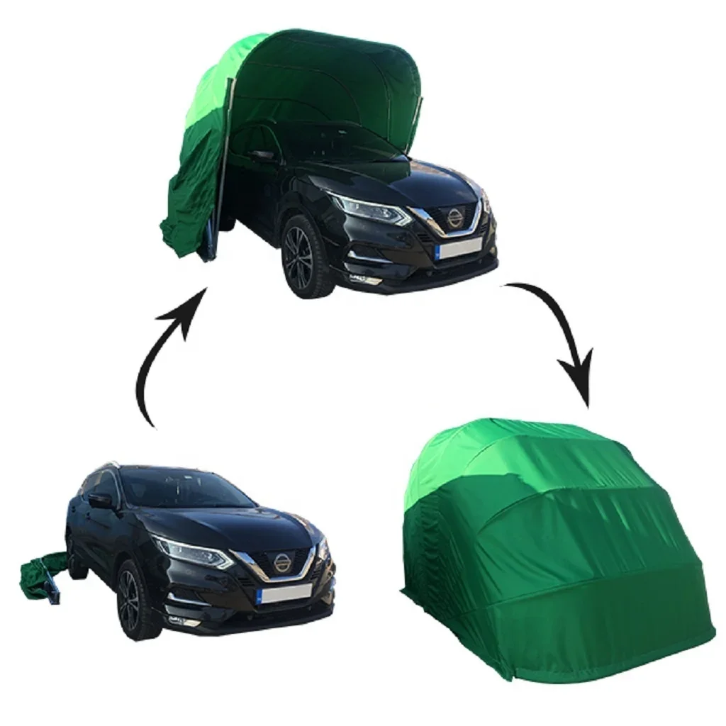 # Push And Pull Folding Garage Carport Warehouse Car Roof Remote Controlled Carport Replacement Tarp Retractable Folding Car # view 4