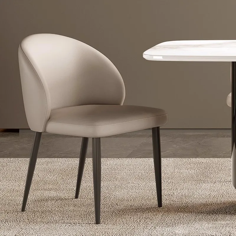 

Современный роскошный обеденный гарнитур на 4, 6, 8, 10 стульев для дома, отеля, кухни, кафе, с мягкими кожаными сиденьями, металлический каркас, шикарный дизайн, новинка