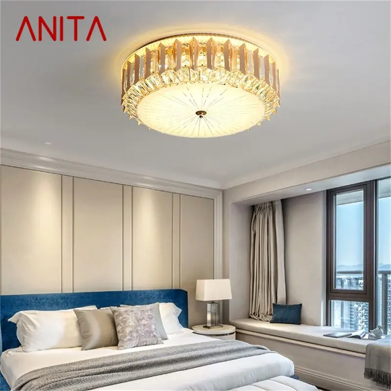 

ANITA Contemporary Ceiling Light LED Luxury Crystal Lamp Fixtures Home For Dining Room Decoration