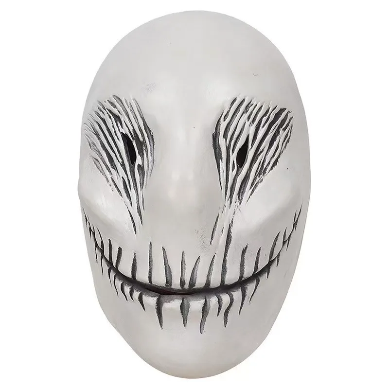 Scary Demon Mask White Ghost Latex Half Face Mask Halloween Cosplay Slenderman Horror Monster Mask Carnival Party Prank Props view 6