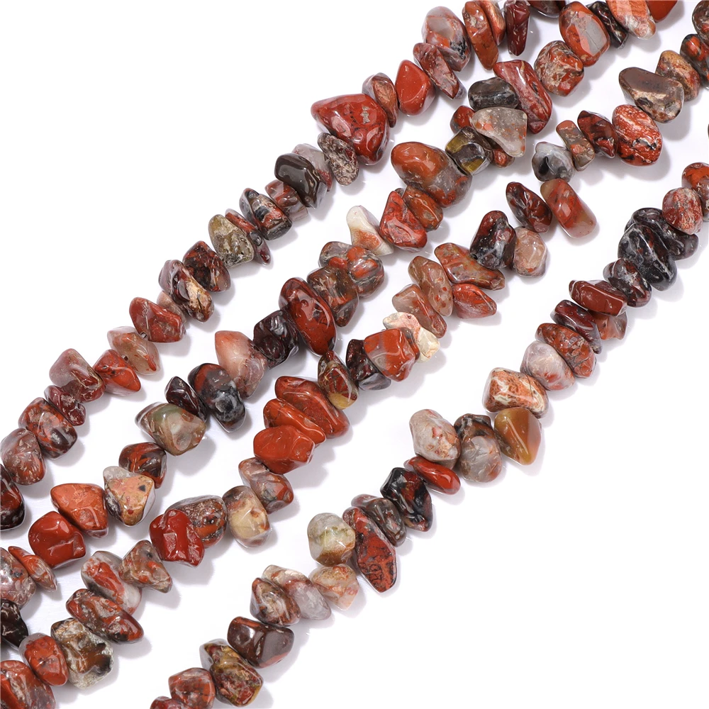 Irregular Red Pink Gravel Stone Bead 5-8mm Rose Quartzs Jaspers Shells Loose Spacer Chips Beads Fit Boho Bracelet Necklace DIY