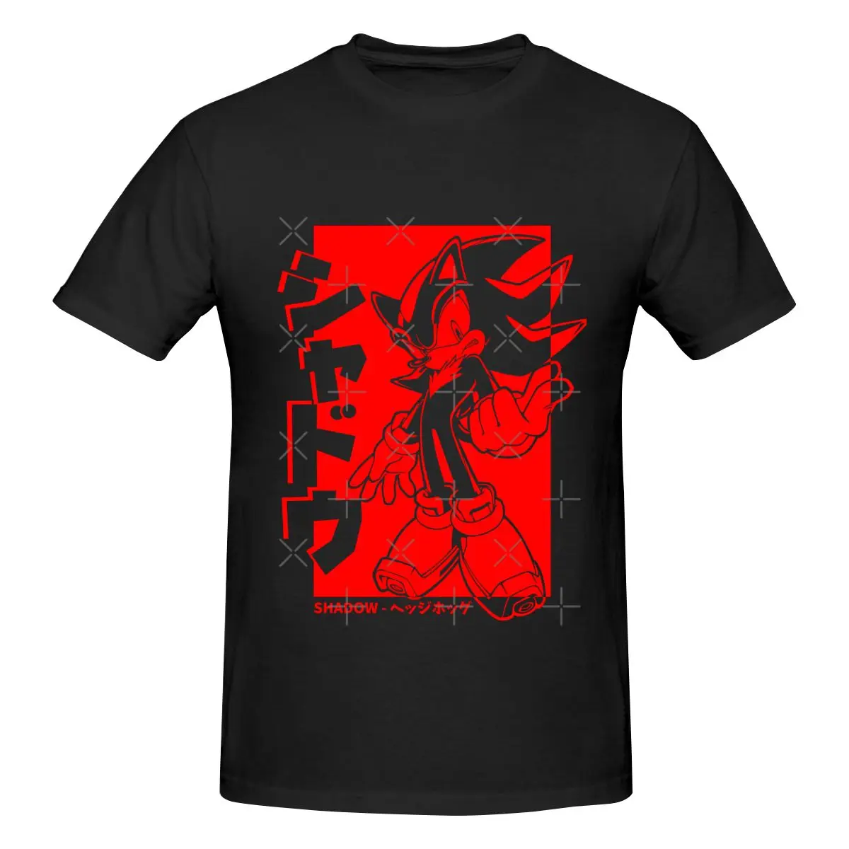 Funny Japanese Shadow The Hedgehog Essential Men's T-shirt Printed Tops are loose and slim fit Women's T-shirts