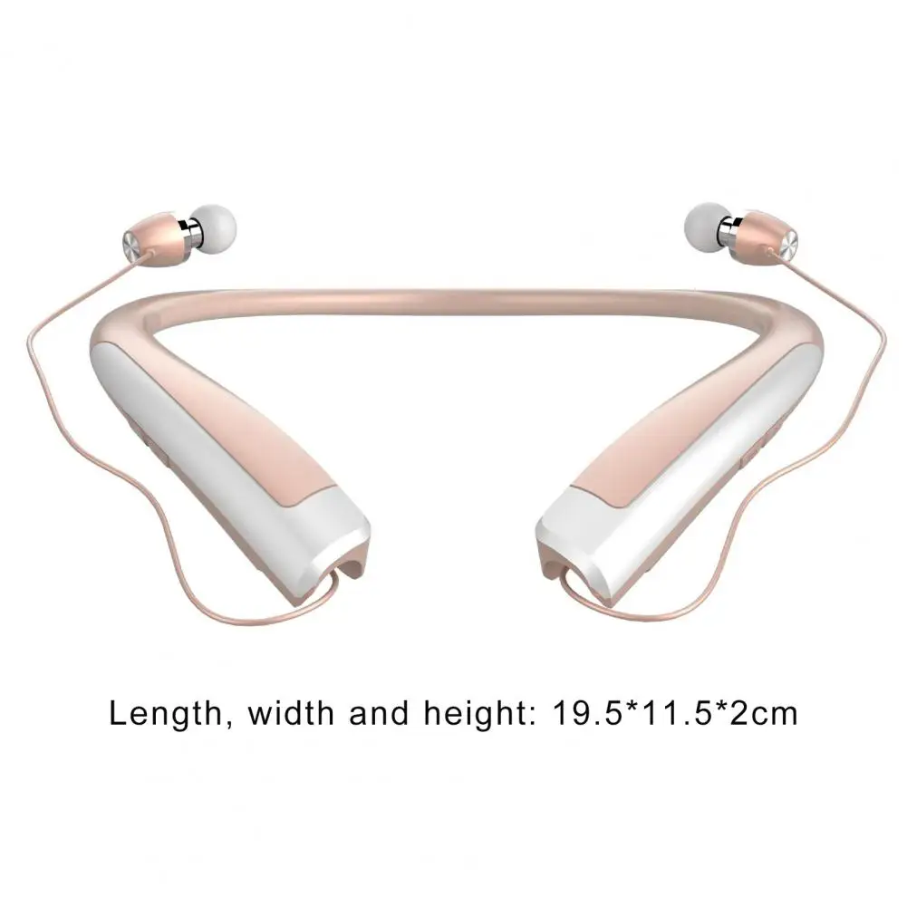 Bluetooth-compatible Earphone Retractable Neckband Earbud Handsfree Clear Calls Lossless Neckband Sports Earphone