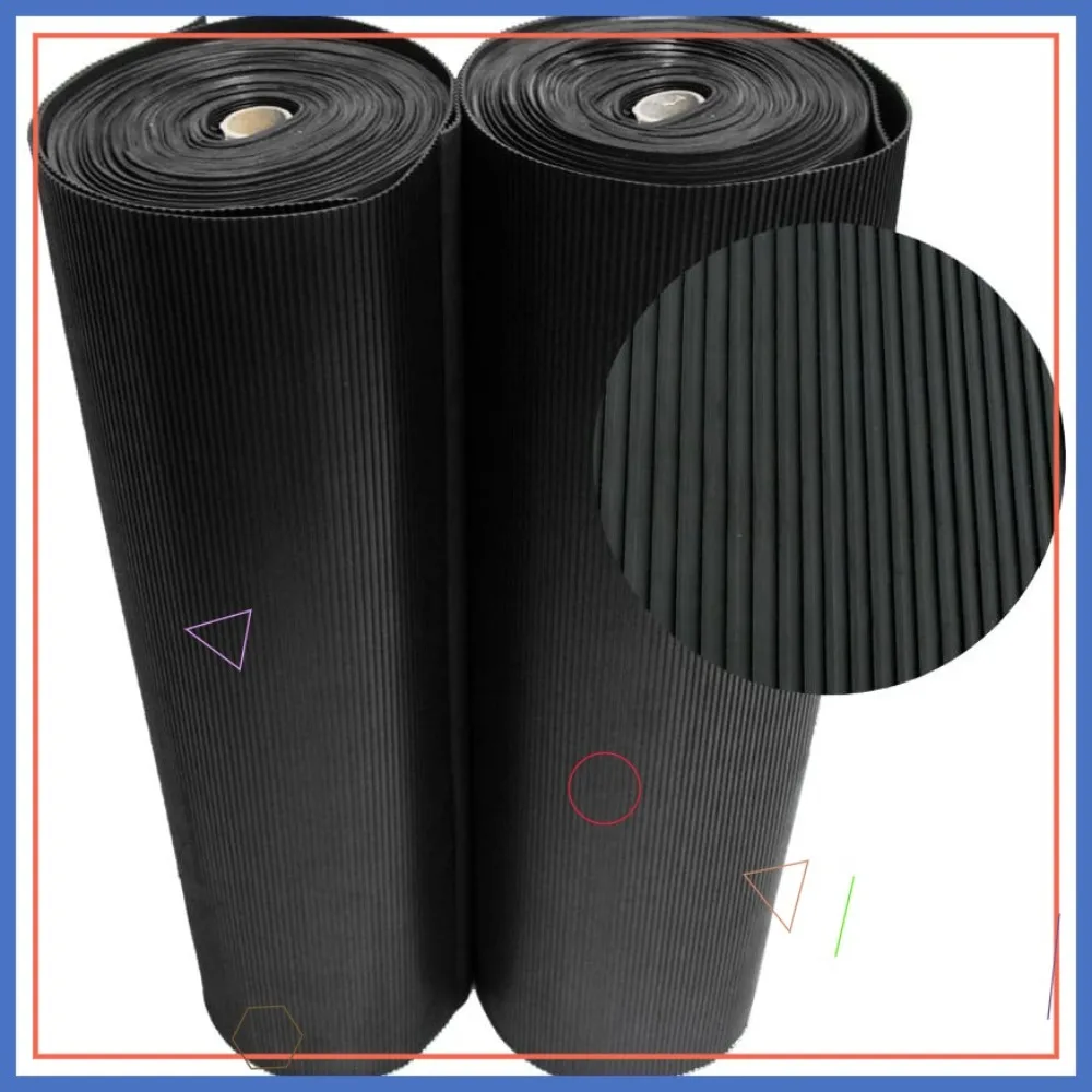 

Non-Slip Outdoor Rubber Mats - 1/8 in x 3 ft x 8 ft Floor Mat for Safety and Durability