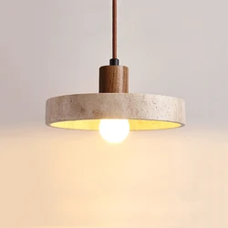 Japanese Wabi Sabi Yellowstone Pendant Lamp Nordic Corridor Bedroom Balcony Ceiling Decoration chandelier Living Room LED Light