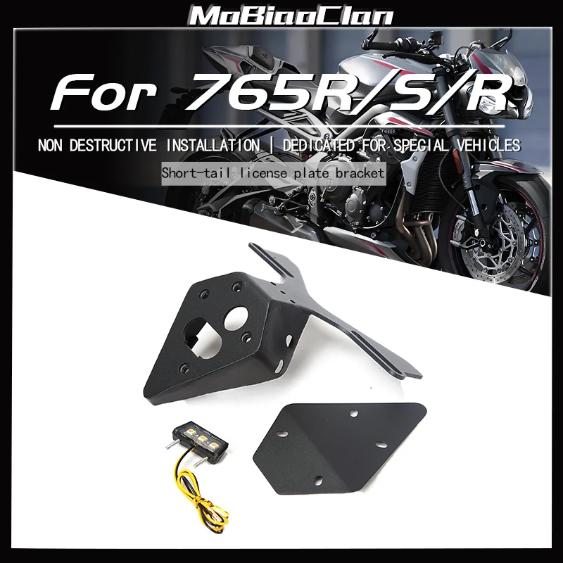 

For Triumph Street 765S 765R 765RS Motorcycle License Plate Holder Rear Tail Tidy Fender Eliminator Registration Plate
