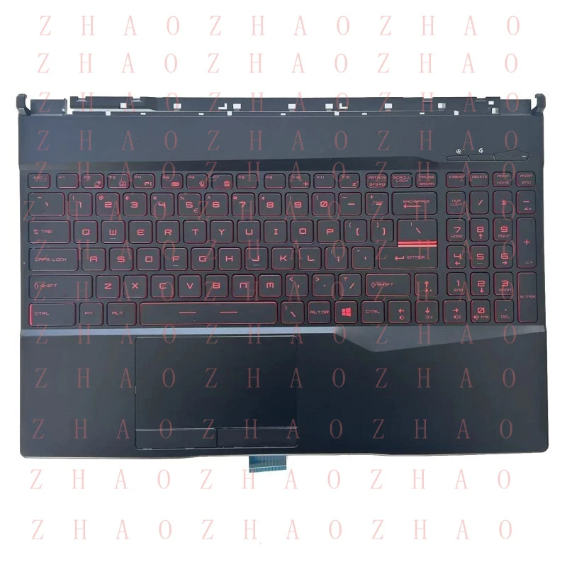 L+ New for MSI GL65 GP65 MS-16U4 Upper Case Palmrest Cover Red White Backlit Keyboard