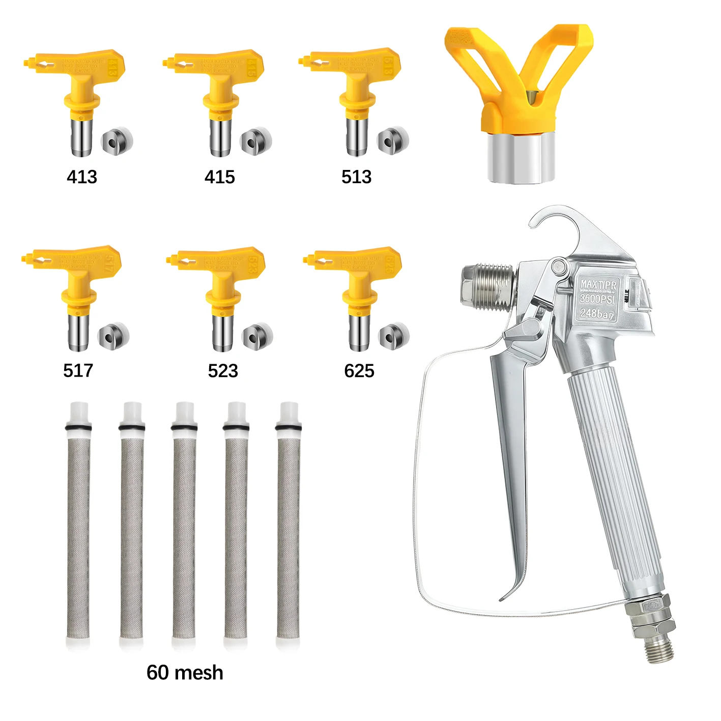 airless-paint-spray-gun-kit-with-1-guard-6-tips-5-filters-6-seals-high-pressure-latex-paint-sprayer-parts-for-wall-coating