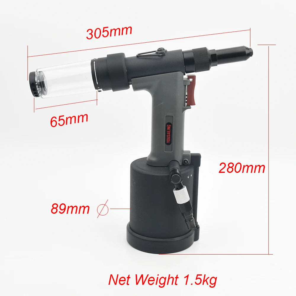 YOUSAILING 4000LV High Quality Pneumatic Hydraulic Rivet Gun 4.0-6.4mm Vacuum Riveter For 4.8mm Stainless Steel Rivets