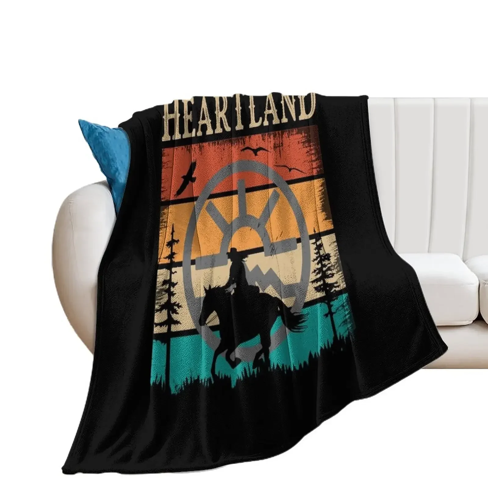 Nice Keepsake Heartland Heartland Ranch Sunset Heartland Gifts For Everyone Throw Blanket anime Giant Sofa Blankets