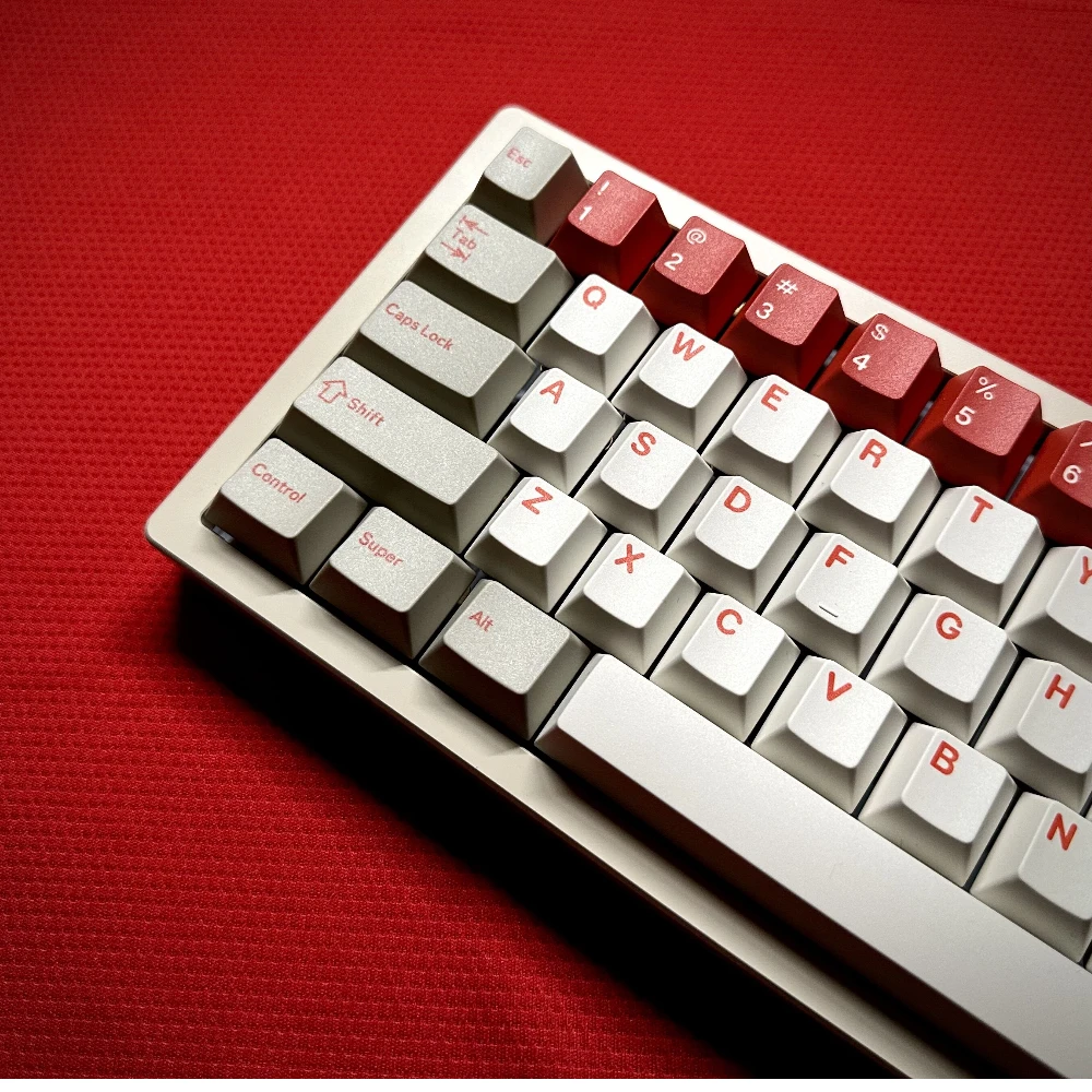 Red Alert Keycaps PBT Dye Sublimation Cherry Height for Mechanical Keyboard Ajazz AULA F75 Game PC Desk Accessory Gravastar