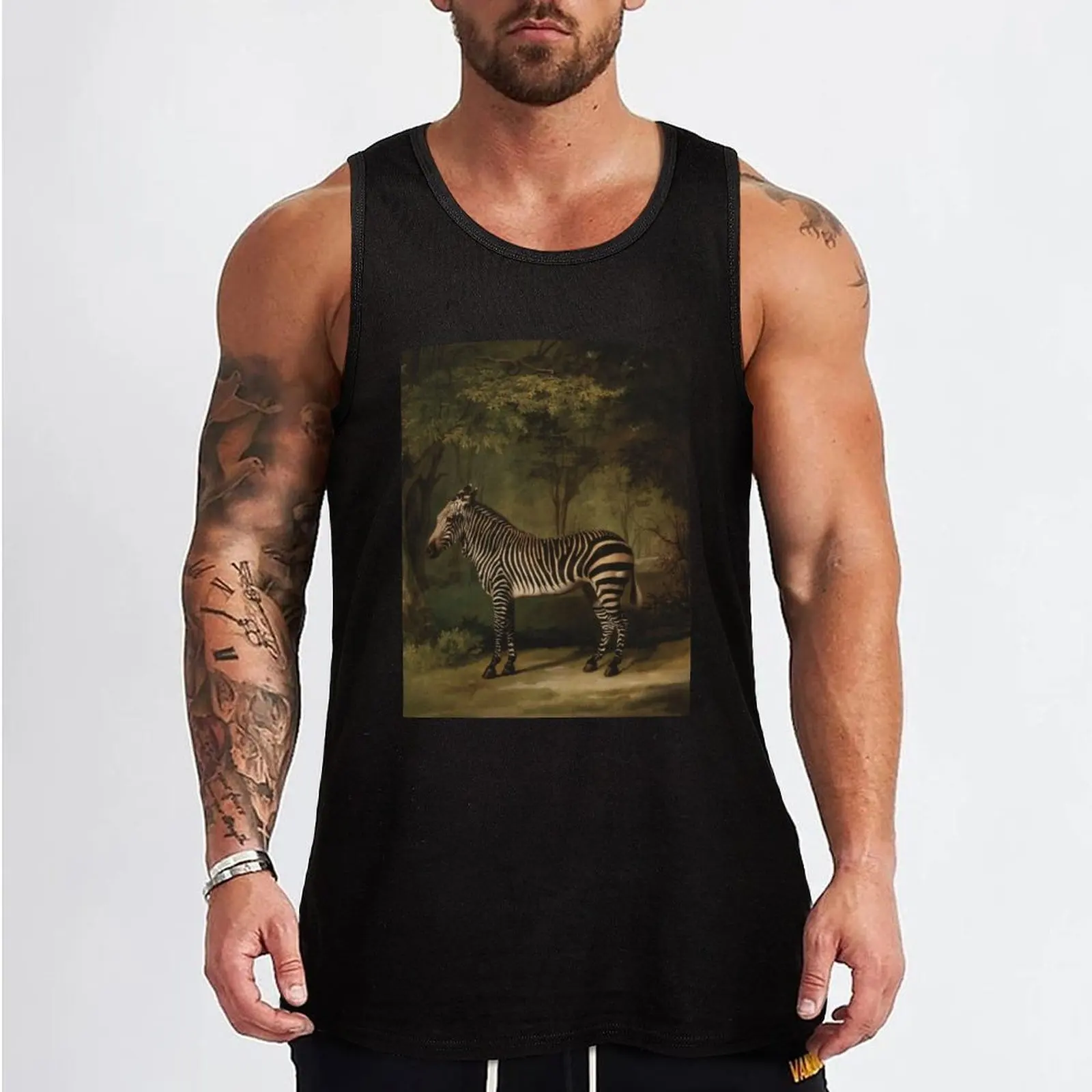 George Stubbs - Zebra 1763 Tank Top Sleeveless men Working vest Men's t-shirt