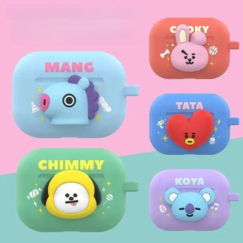 Anime TATA COOKY Cute Cartoon Wireless Bluetooth Headphone Case Silicone Protective Cover Airpods Pro