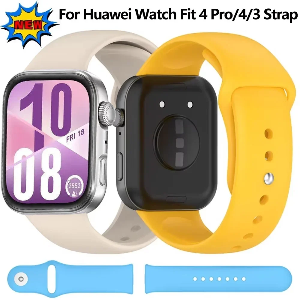 

Оригинальный силиконовый ремешок для Huawei Watch Fit 4/4 Pro, удобный браслет-браслет correa для Huawei Watch Fit 3/4, аксессуары