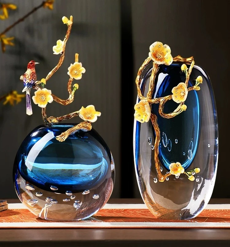 LMM light luxury enamel color home bottle high-end entrance living room high-end decorative handicrafts