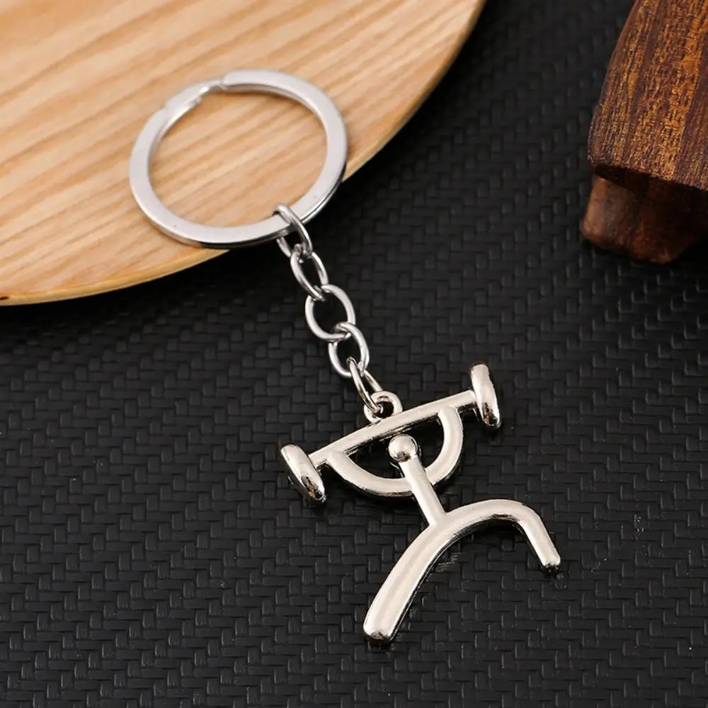 

Mini Bicycle Metal Sports Logo Keychain Running Weightlifting Key Ring Ornaments Basketball Football Alloy Pendant Gift