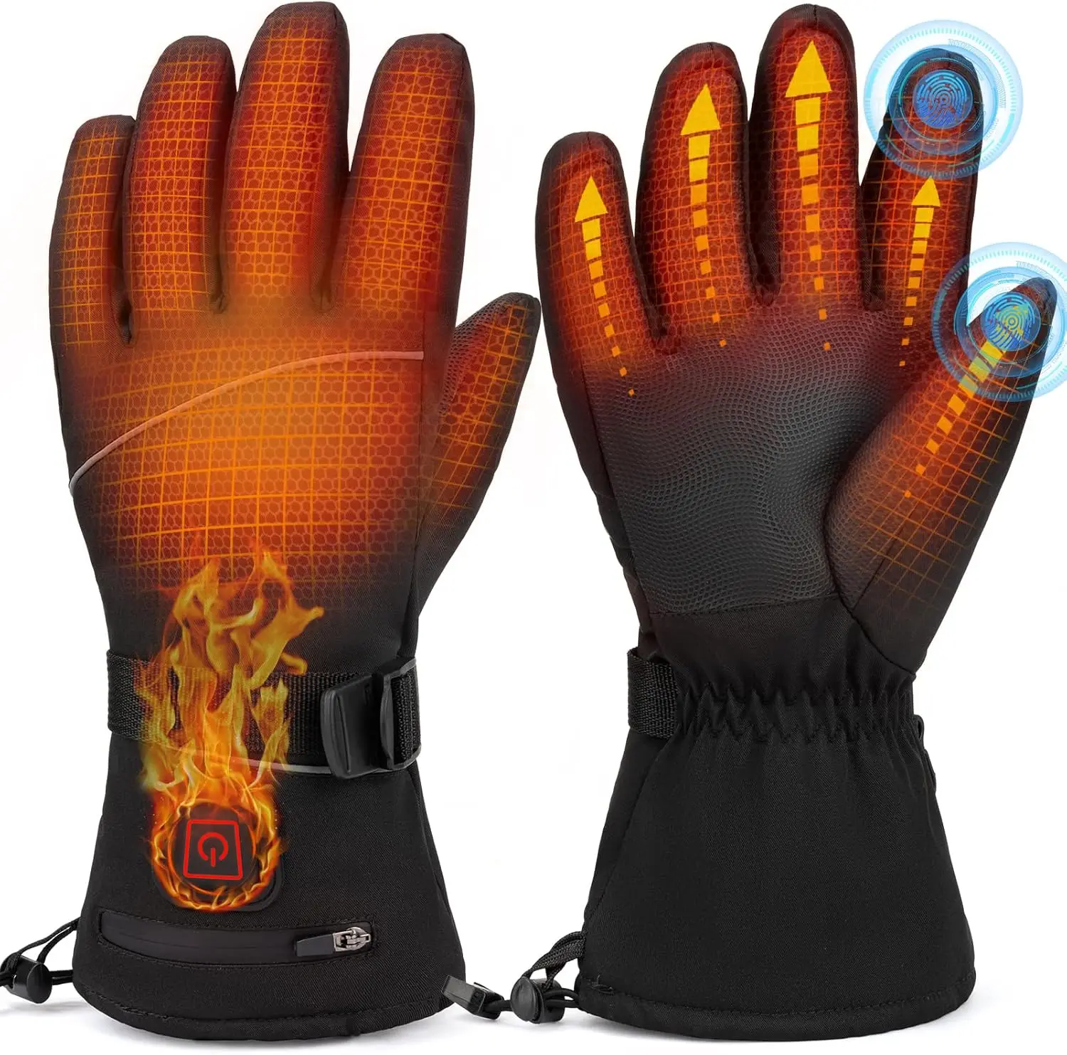 

Heated Gloves for Men Women, Rechargeable Electric Heated Gloves with Touchscreen & 3 Heating Modes, Waterproof Windproof
