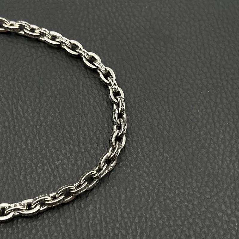 High-end Retro Fine Letter Bracelet Men's and Women's Personalized Cross Classic Trendy Brand Jewelry Men's Domineering