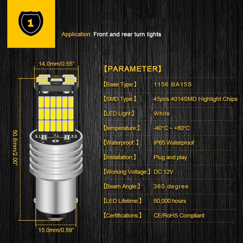 High Quality New LED Light LED Light Super Bright LEDs Turn Signal Waterproof 000 Hours 2pcs 40 Canbus Function