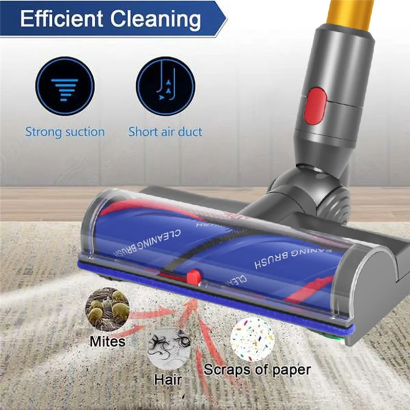 ABXH 다이슨 V7 V8 V10 V11 V15 카펫 러그 나무 바닥용 진공 부착물용 퀵 릴리스 엉킴 방지 클리너 헤드