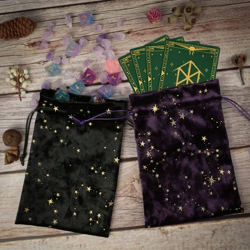 Tarot Card Bag,Storage BagTarot Pouch with Drawstring,Velvet Storage for Tarot Pouch, Multifunctional Oracle Cards Jewelry Bags