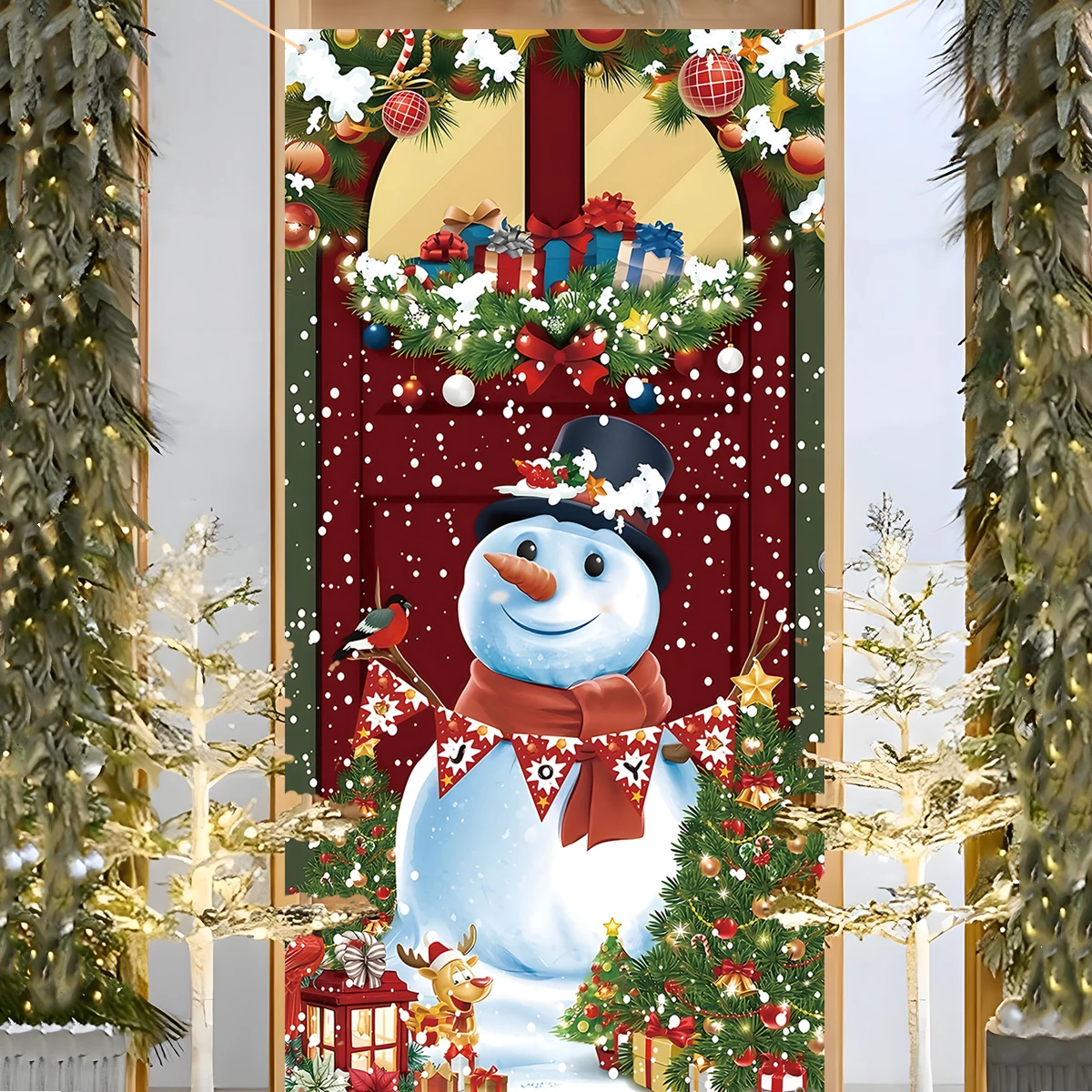 Bonhomme de Neige à Sensation Verticale pour Noël, Porte d'Arbre, Pendentif, Joyeux Noël, Décoration pour la Maison, Nouvel An 2024, 2025