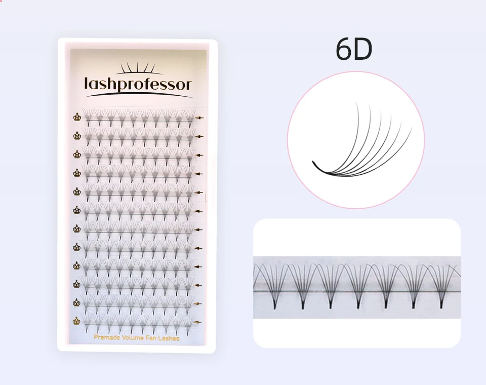 Lashprofessor 8–15 mm vorgefertigte Volumenfächer 3D/6D/8D/14D Sharp Narrow Base Lash Promade Russian Pointy Stem Wimpernverlängerung Zilien – Detail 12