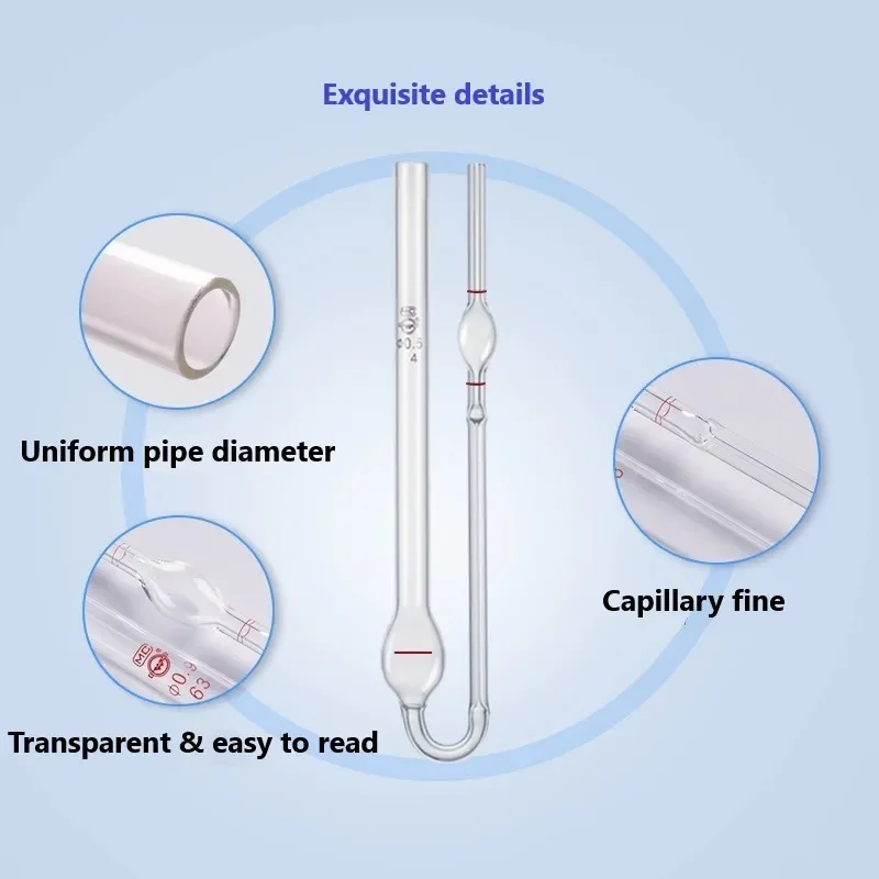 1831 Ostwald viscometer viscosity meter Single ball viscometer 0.4/0.5/0.55/0.7/0.8/0.85/0.9/1.0mm size optional a