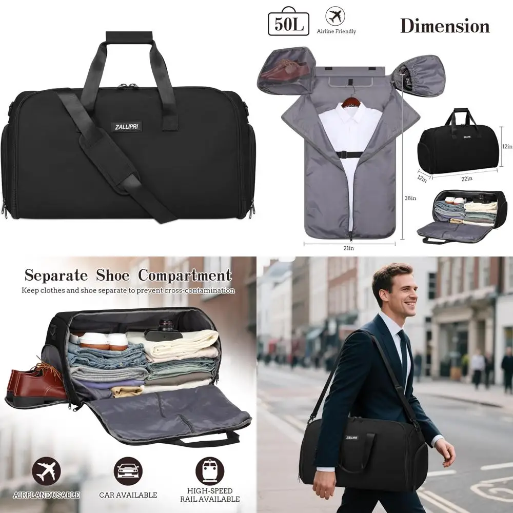 

Дорожные спортивные сумки для одежды — 45 л Weekender для двухдневных поездок, без морщин, отделение для обуви