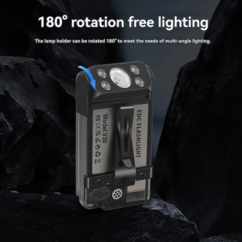 Lanterna V30 LED Chaveiro Luz Chaveiro Luz Camping Pesca Tocha Emergência