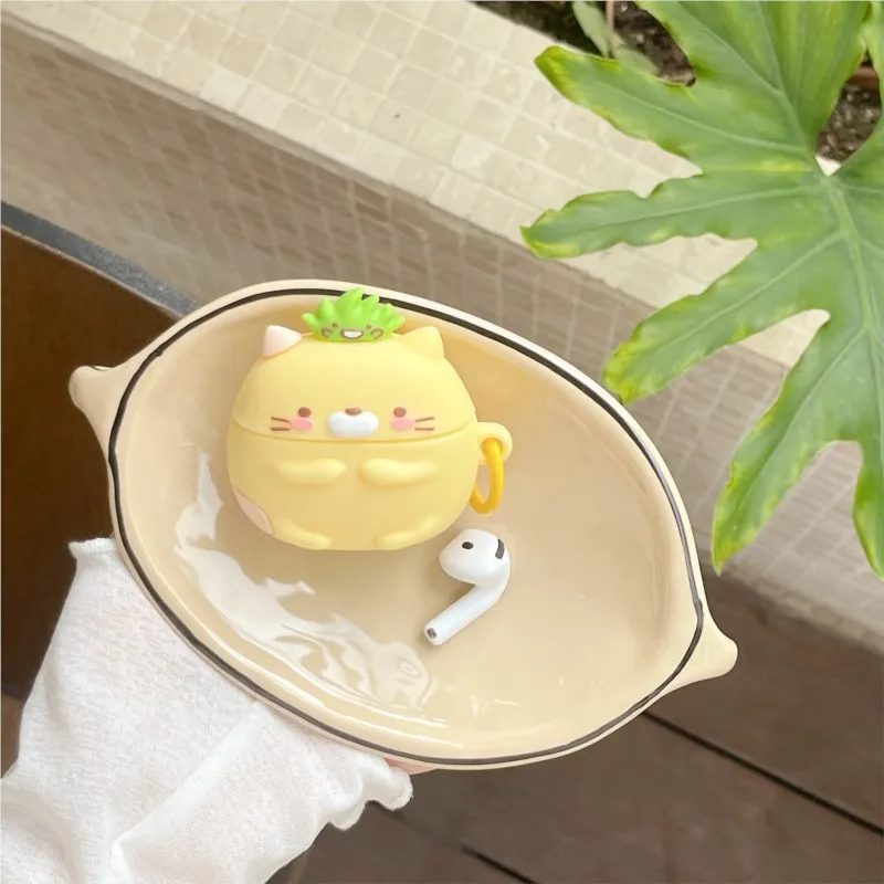 

For Apple AirPods 1 2 3 Pro 2 Case Cute 3D Cartoon Silicone Earphone Protective Case Headphone Box With Hook For AirPods 4 Funda