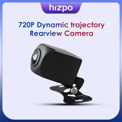 For Hizpo Car Accessory 140° 720P AHD Dynamic Trajectory Rear View Camera Parking Assistance Auto Waterproof Adjustable Bracket