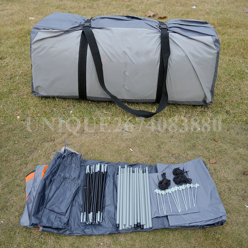 3-4 Person Outdoor Camping Car Tail Tent Canopy 2 in 1 Thickened Waterproof Suv Car Tent